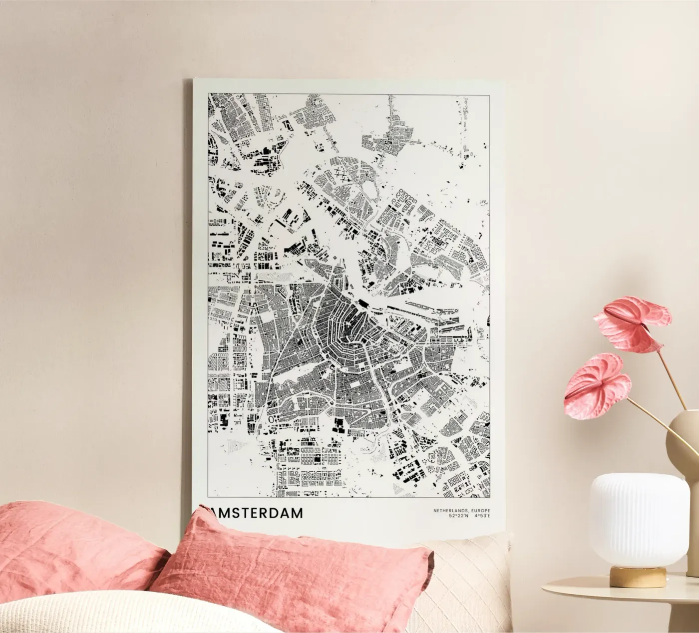 Amsterdam tela da The Cartography Collection