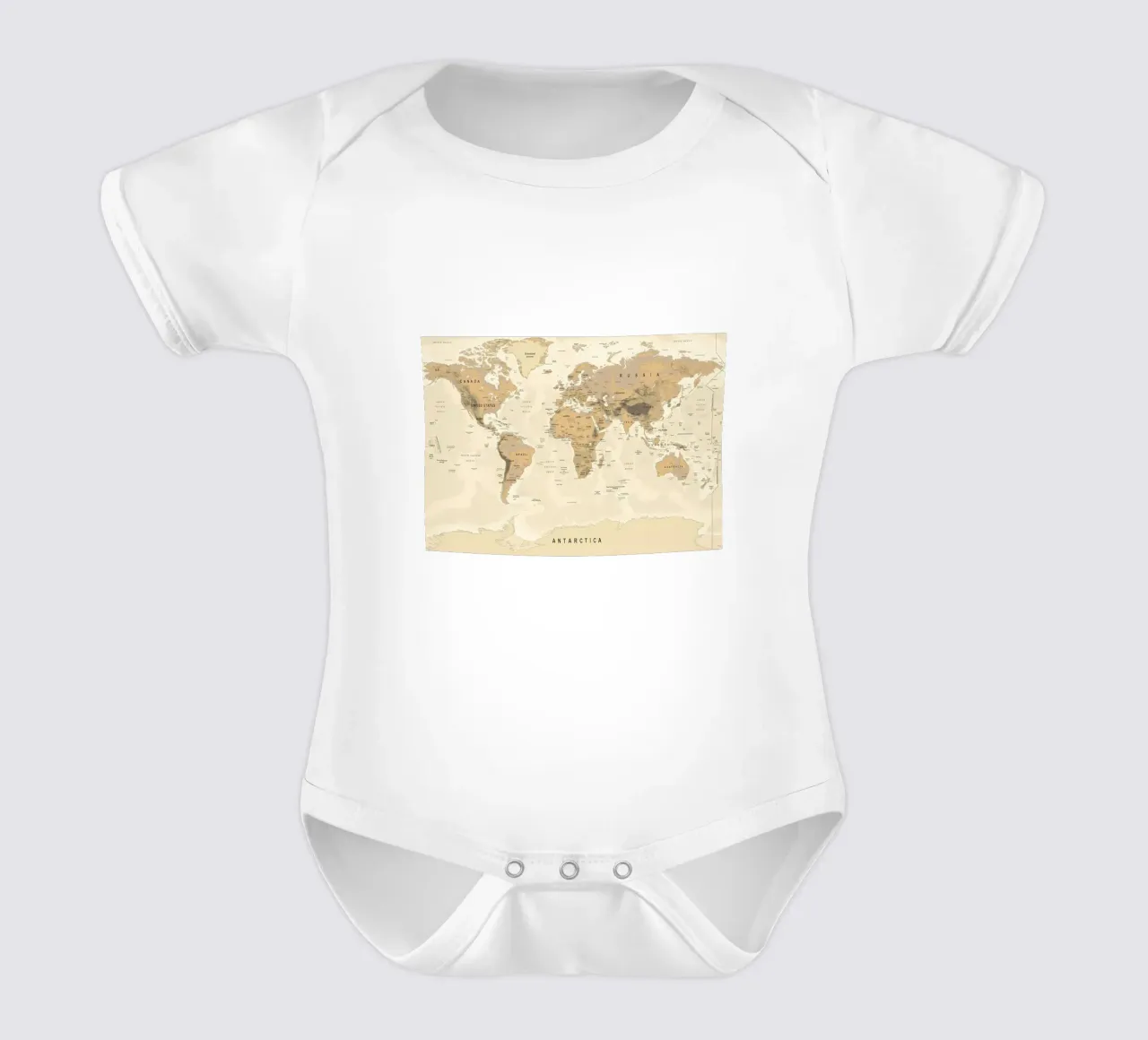 Mappa del mondo body neonato maniche corte da Aiden Garcia