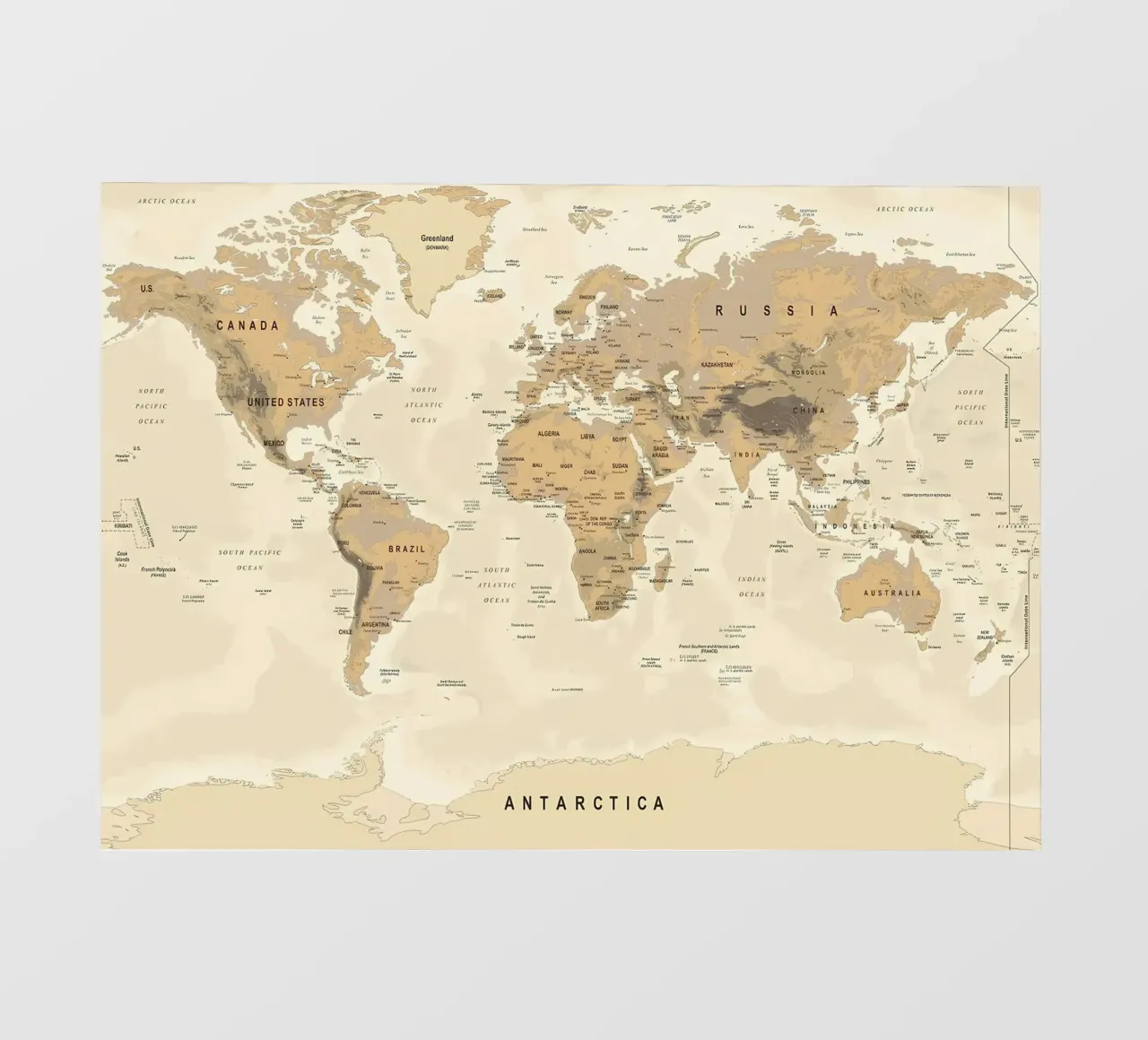 Mappa del mondo pellicola backlit da Aiden Garcia