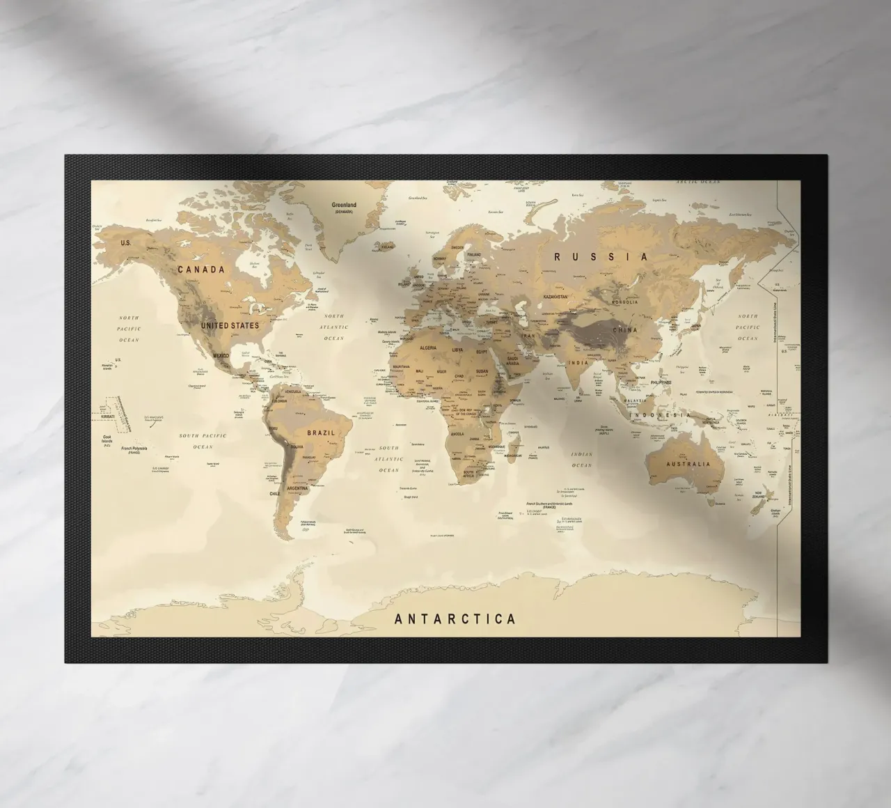 World Map doormat by Aiden Garcia