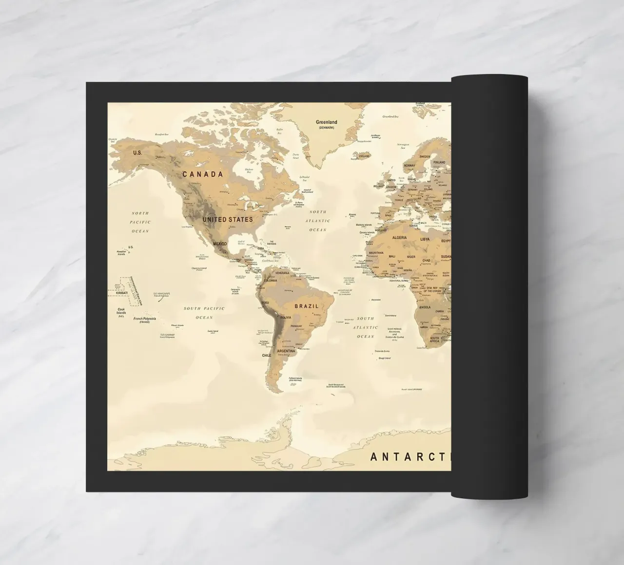 World Map doormat by Aiden Garcia