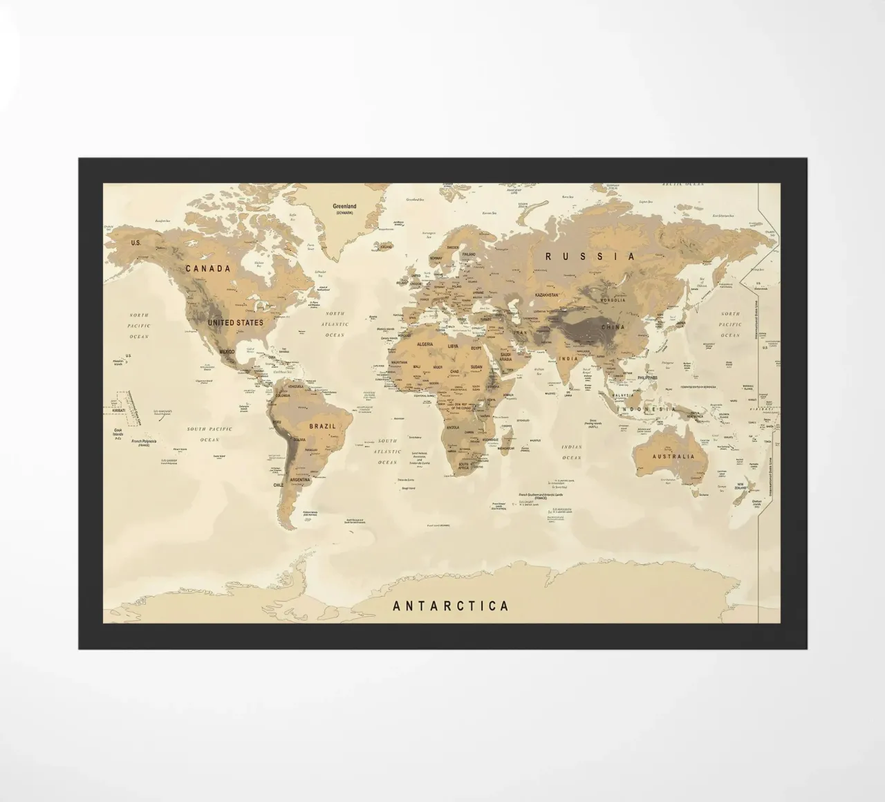 World Map doormat by Aiden Garcia