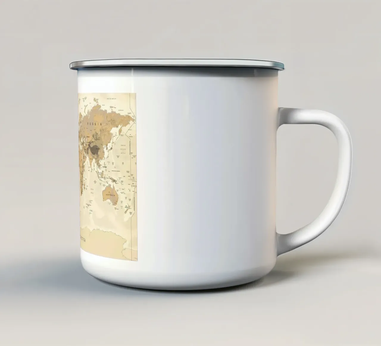 Mappa del mondo tazza in smalto da Aiden Garcia