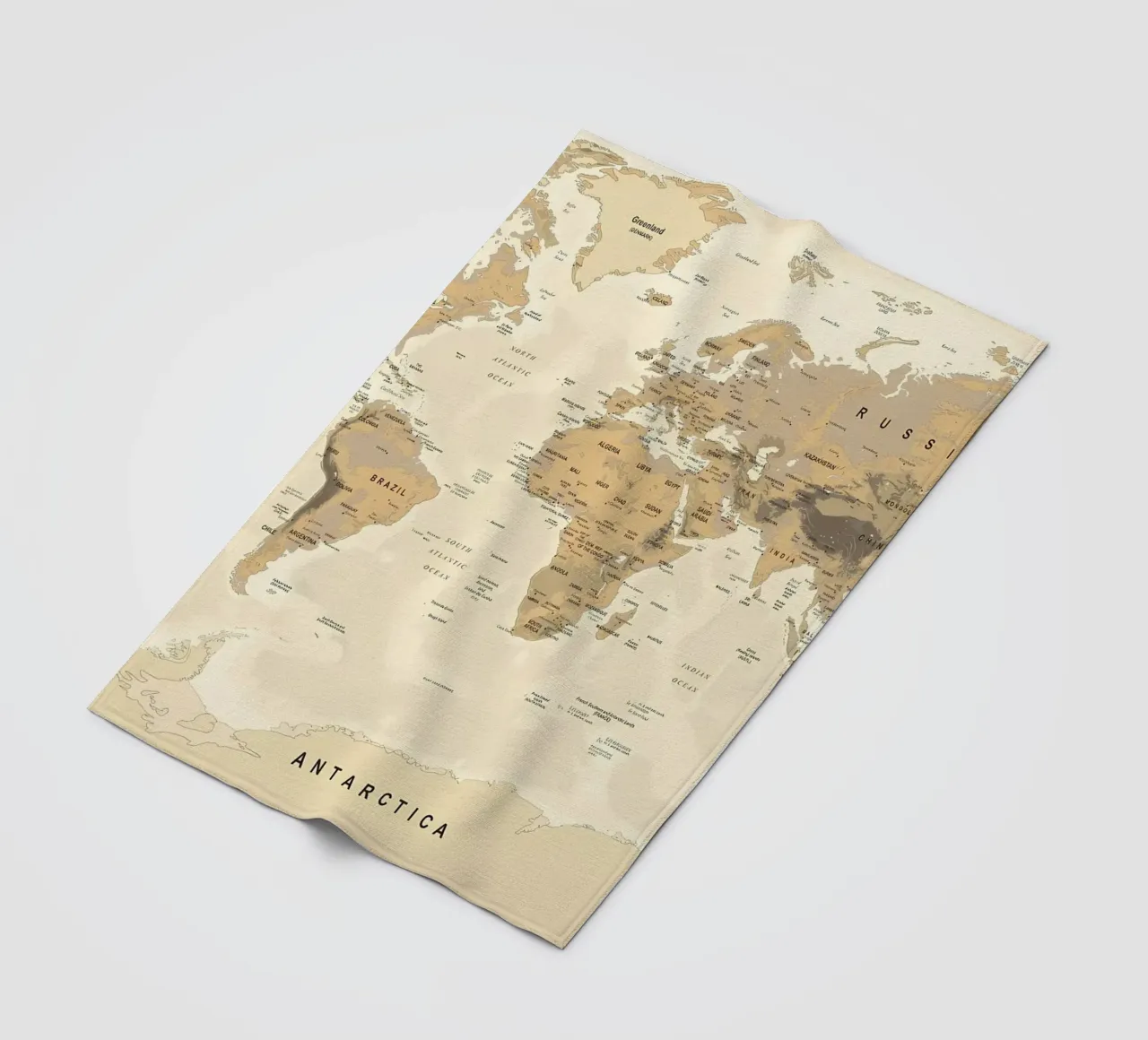 Weltkarte Fleecedecke von Aiden Garcia