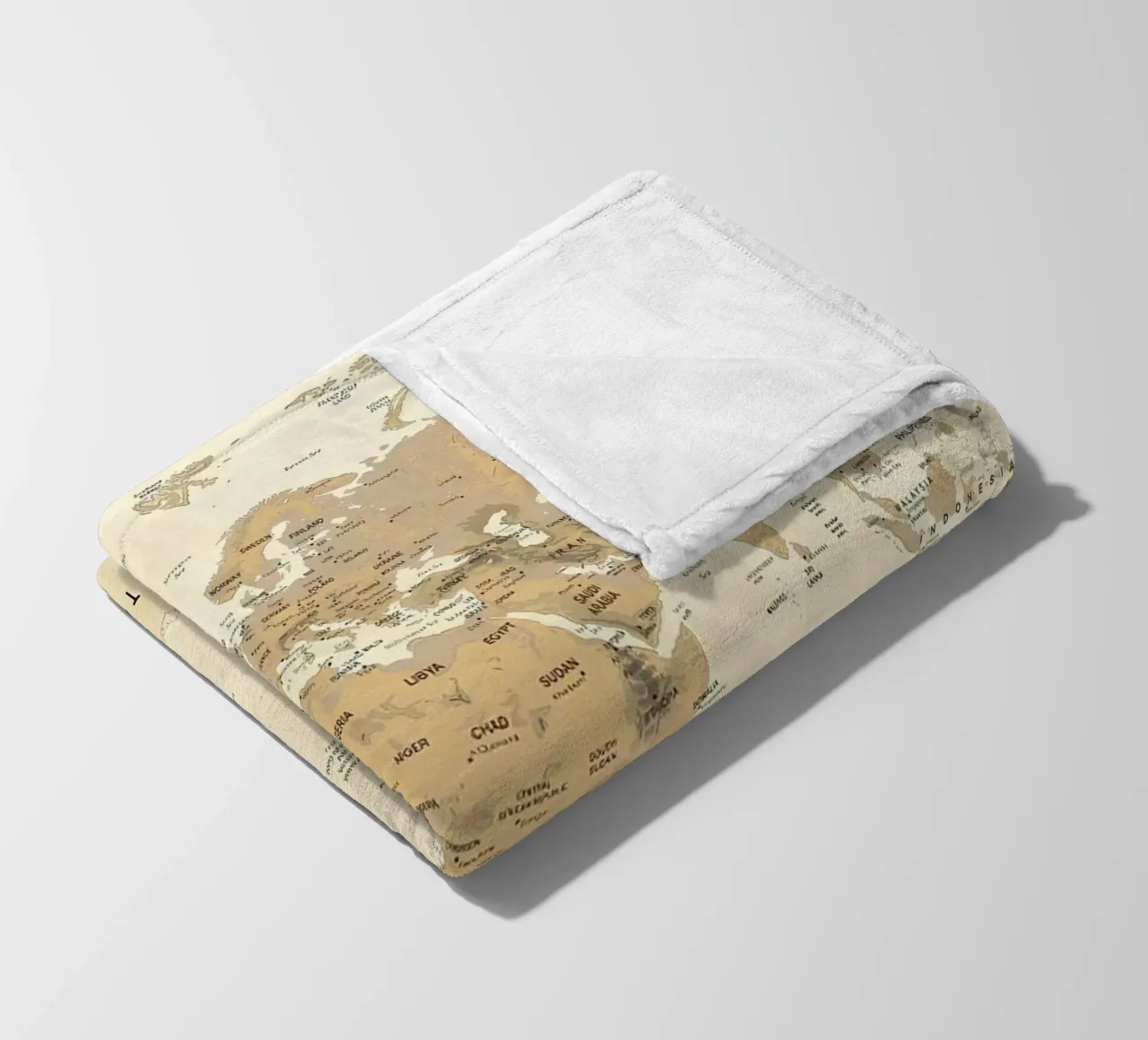 Weltkarte Fleecedecke von Aiden Garcia