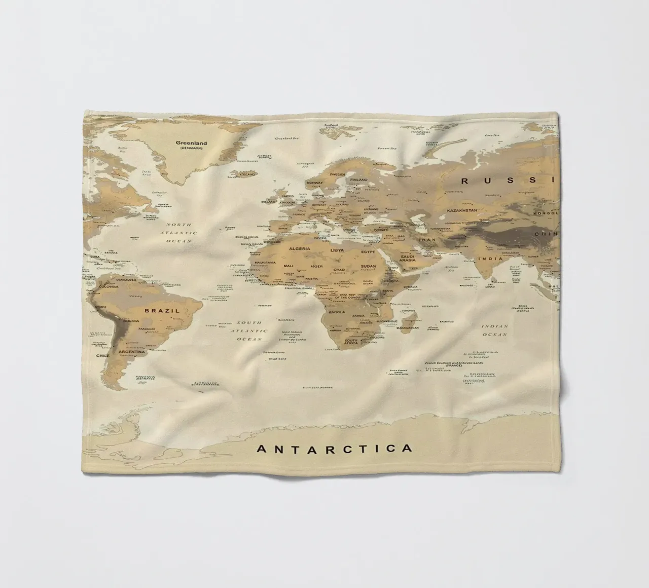 Weltkarte Fleecedecke von Aiden Garcia