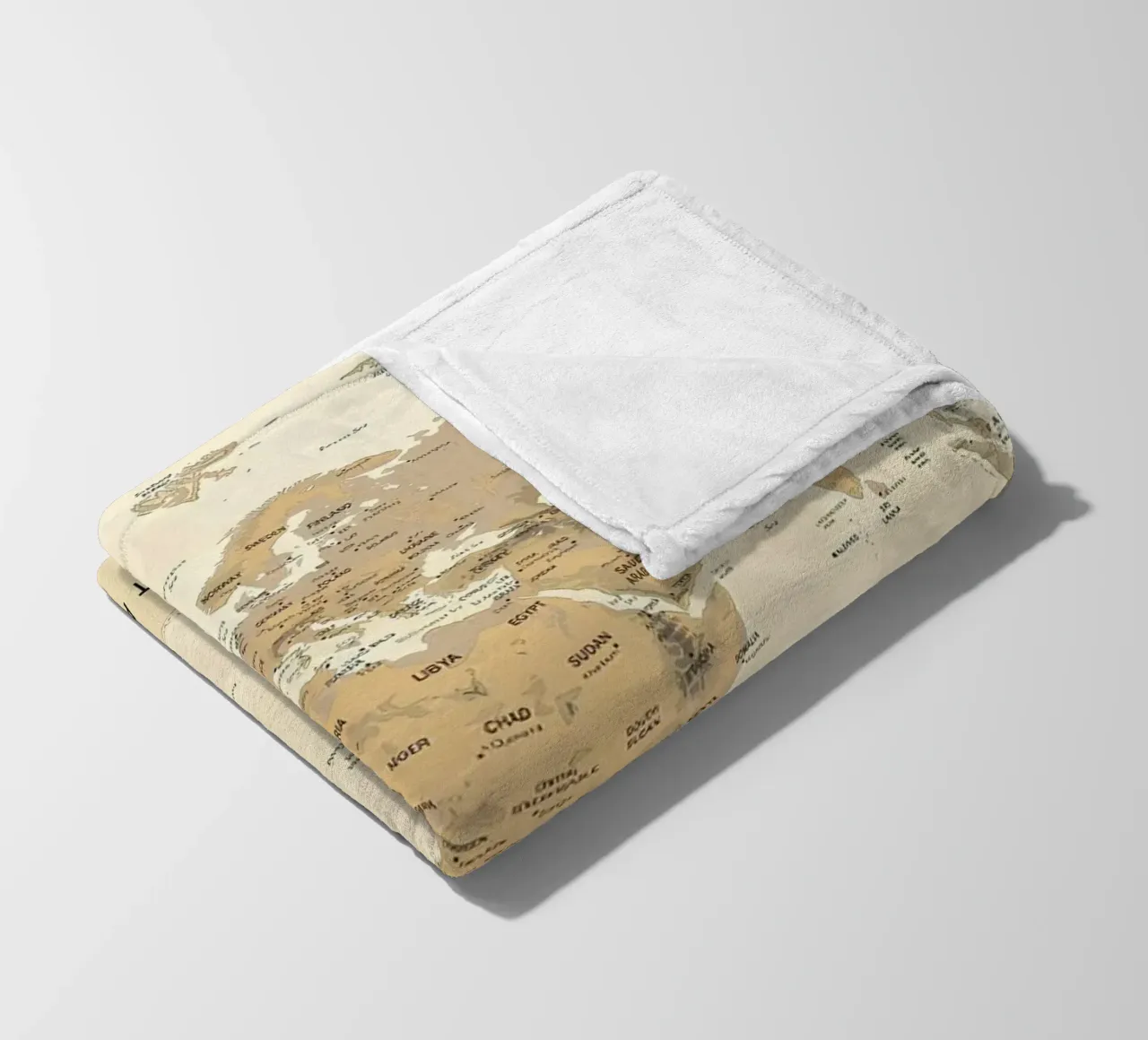 Weltkarte Fleecedecke von Aiden Garcia