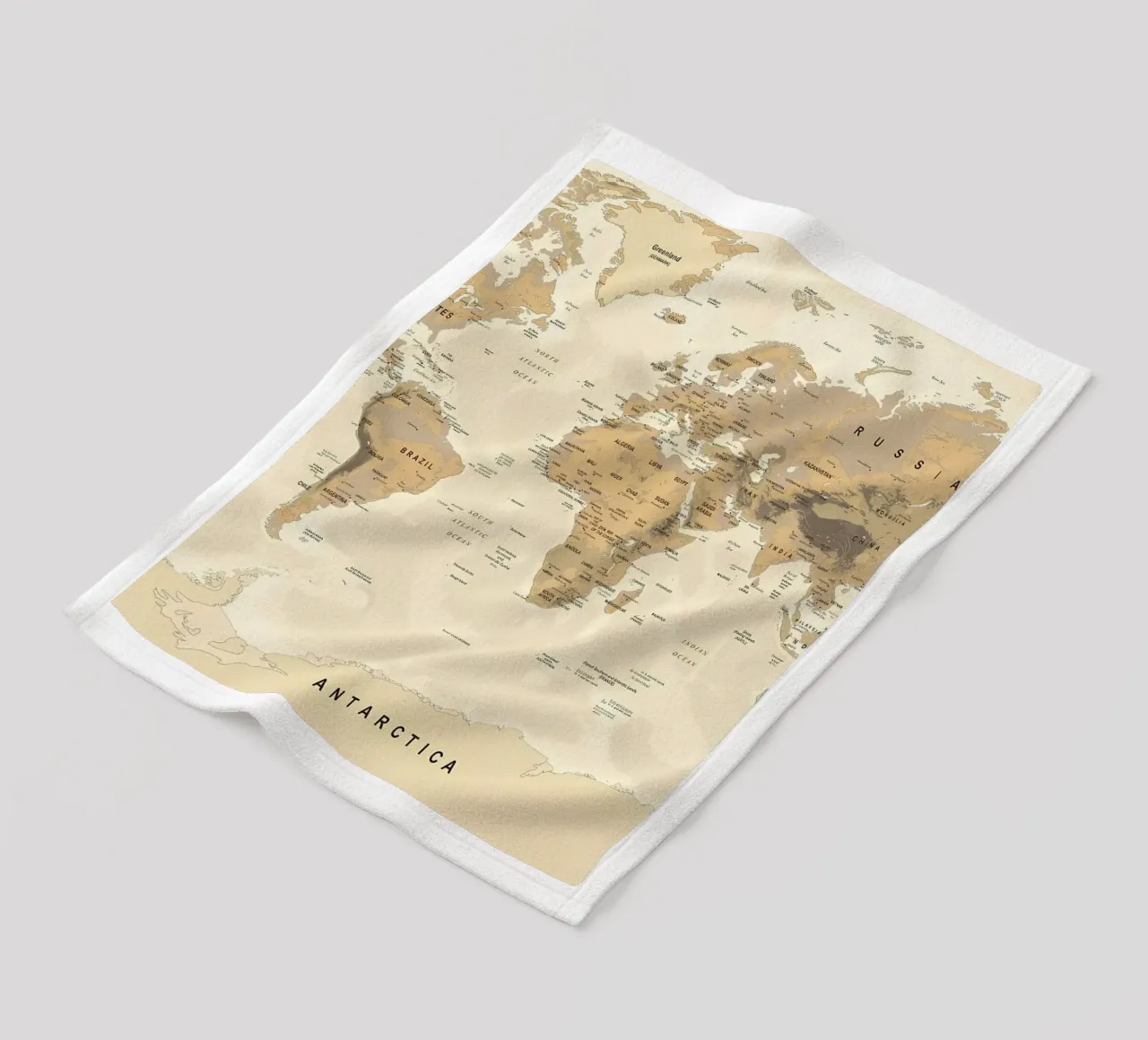 Weltkarte Fleecedecke von Aiden Garcia