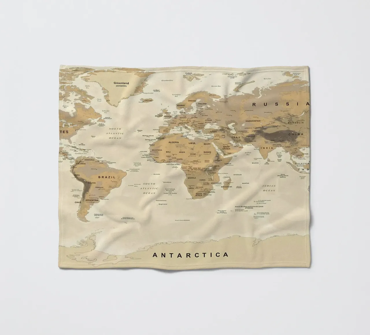 Weltkarte Fleecedecke von Aiden Garcia