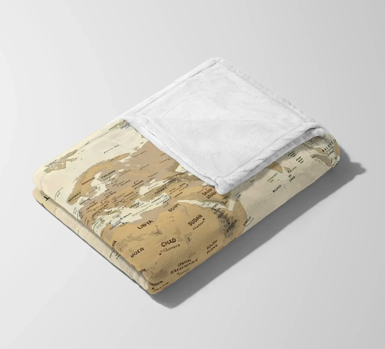 Weltkarte Fleecedecke von Aiden Garcia