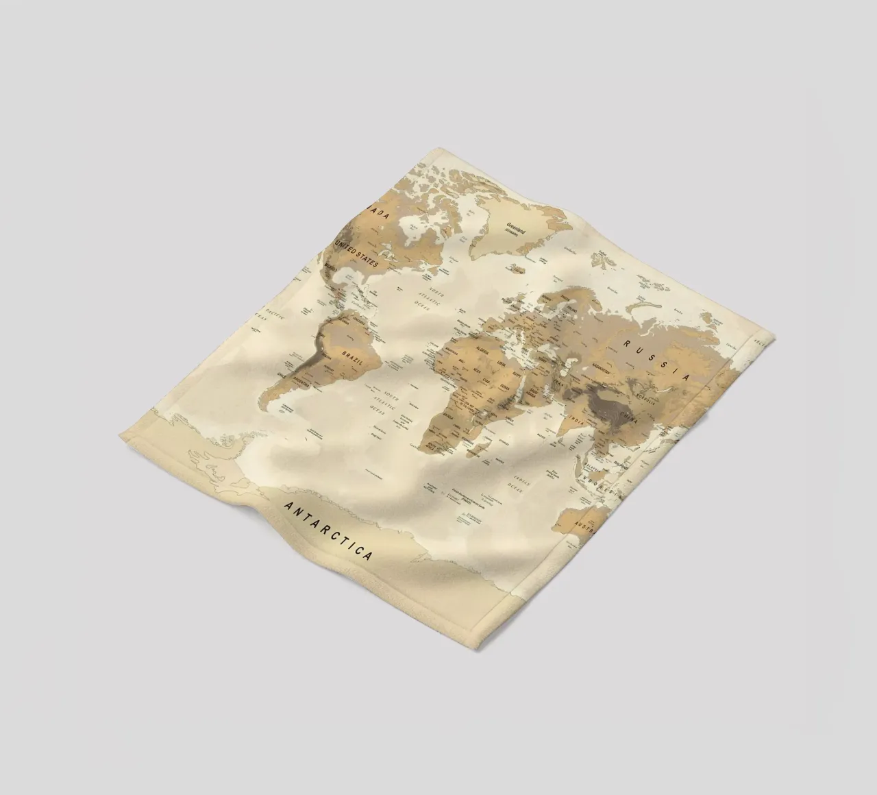 Weltkarte Fleecedecke von Aiden Garcia