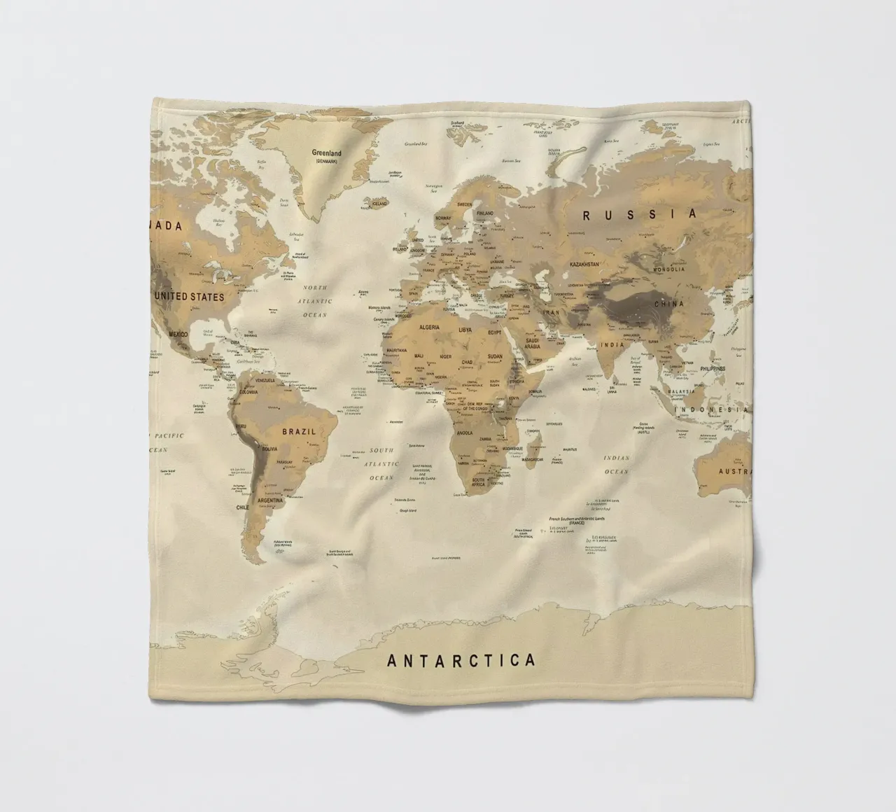 Weltkarte Fleecedecke von Aiden Garcia