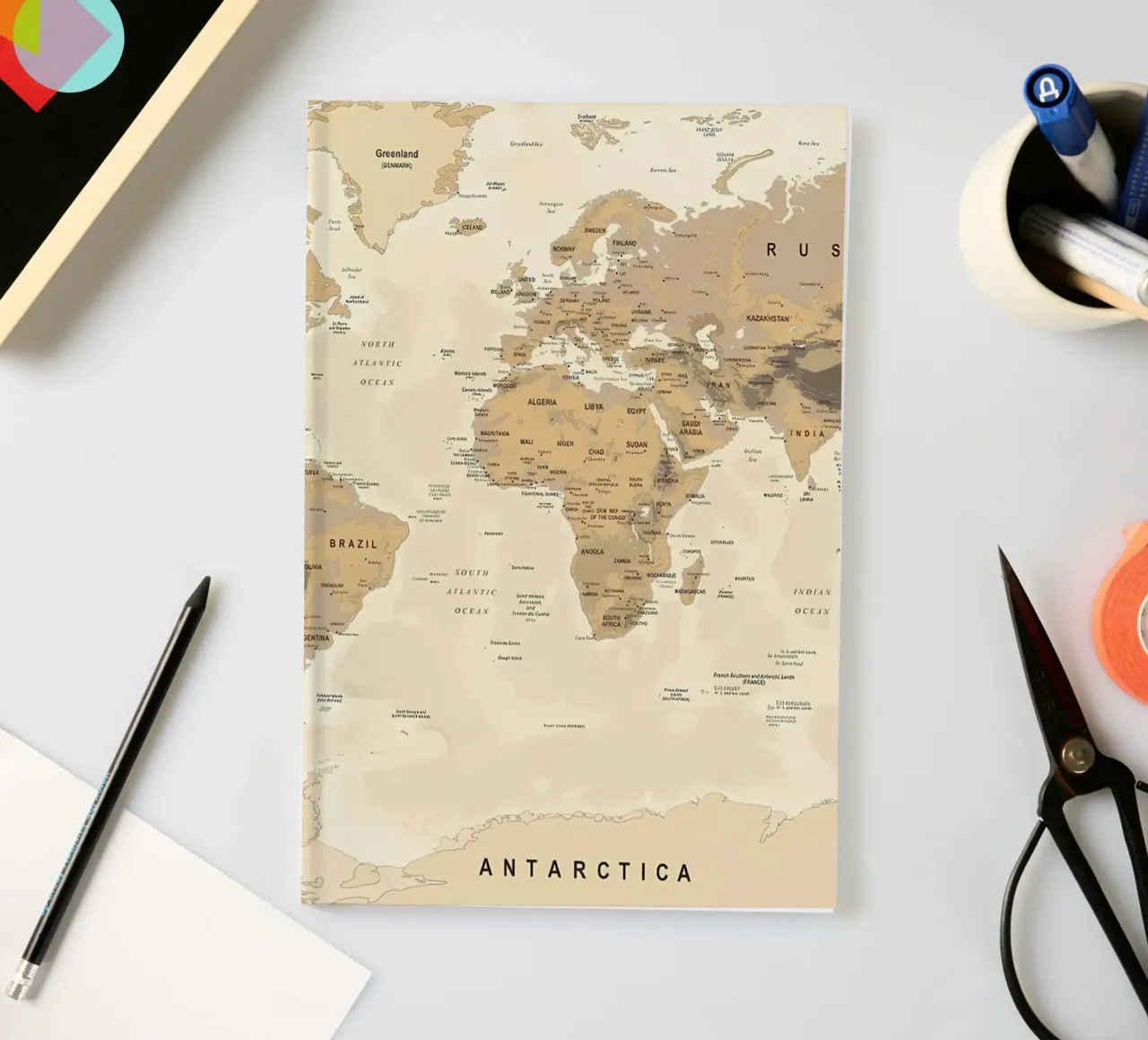 World Map notebook by Aiden Garcia