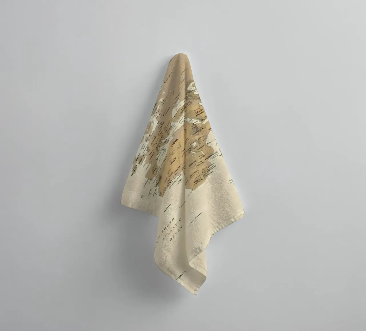 World Map towel by Aiden Garcia