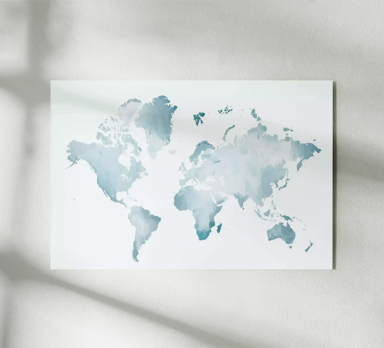 World Map Watercolour plexiglass da The Cartography Collection