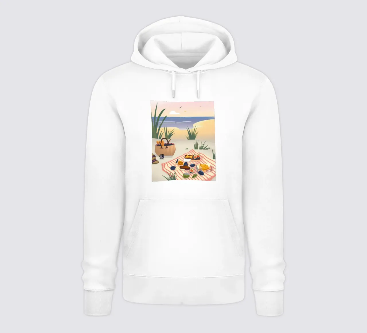 Delizia da picnic sulla spiaggia felpa con cappuccio da Nebula Verse