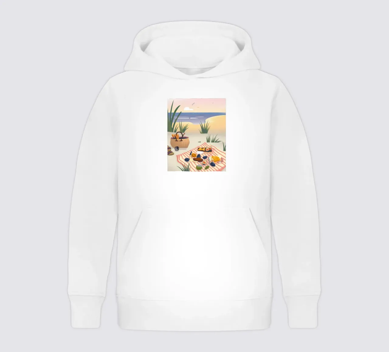 Picknick-Genuss am Strand Kinder Hoodie von Nebula Verse