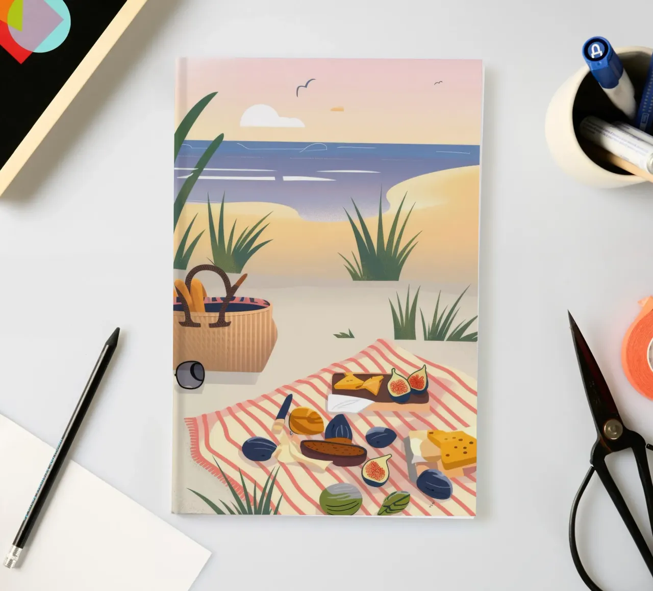 Beachside Picnic Delight notebook by Nebula Verse