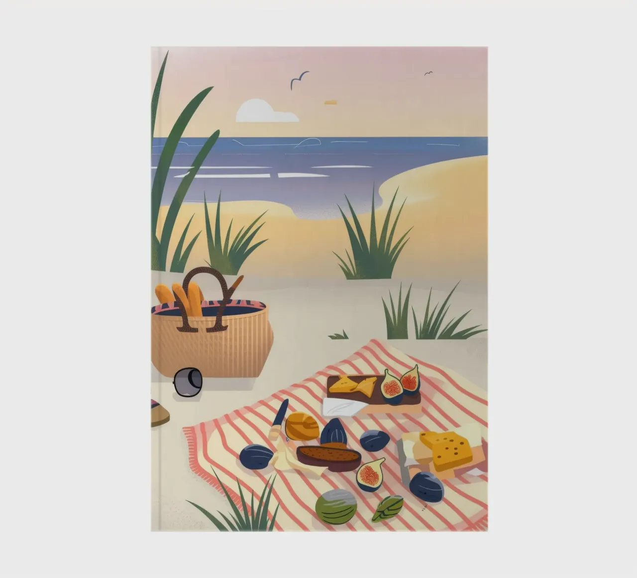 Beachside Picnic Delight notebook by Nebula Verse