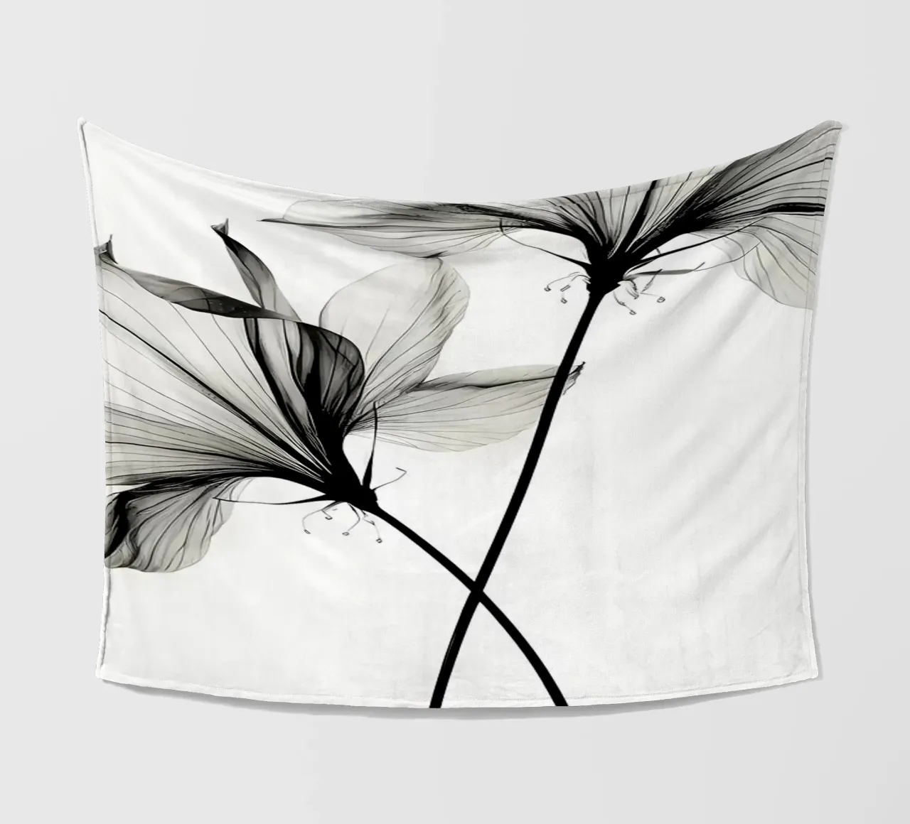 Botanico trasparente n. 6 coperta in pile da Nicholas Campbell
