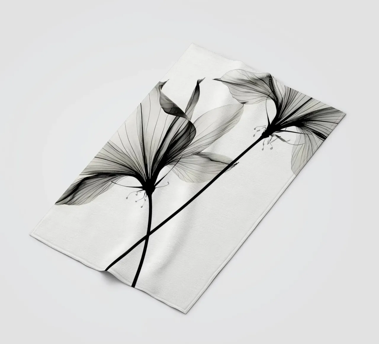 Botanico trasparente n. 6 coperta in pile da Nicholas Campbell