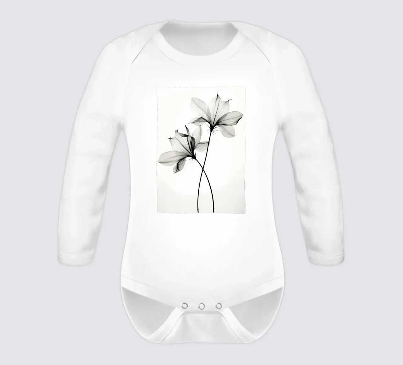 Botanico trasparente n. 6 body neonato maniche lunghe da Nicholas Campbell