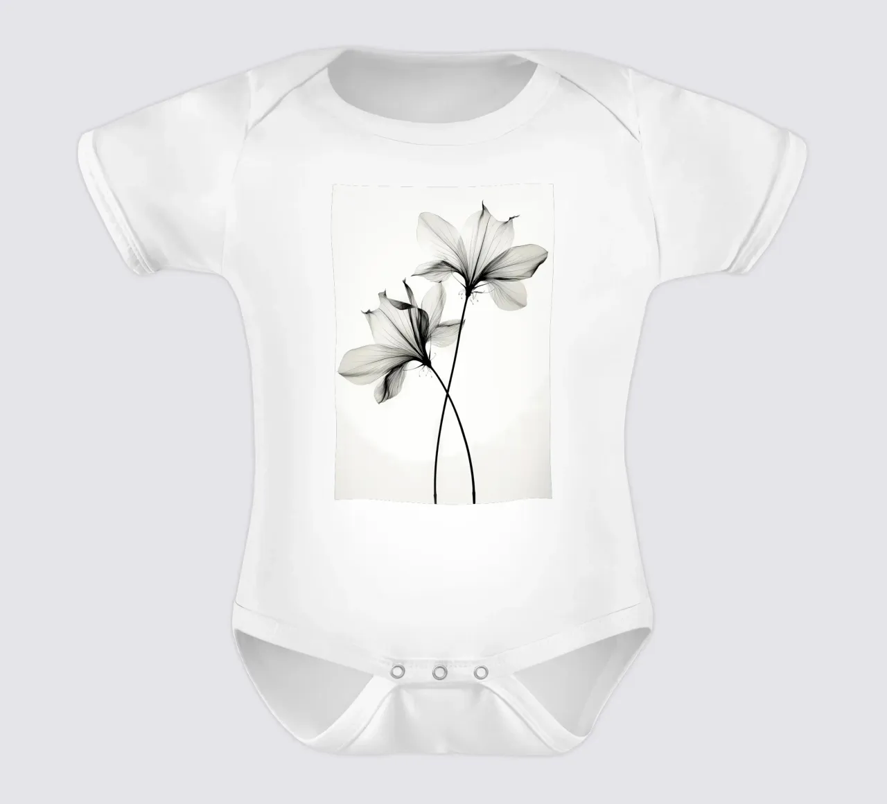 Botanico trasparente n. 6 body neonato maniche corte da Nicholas Campbell