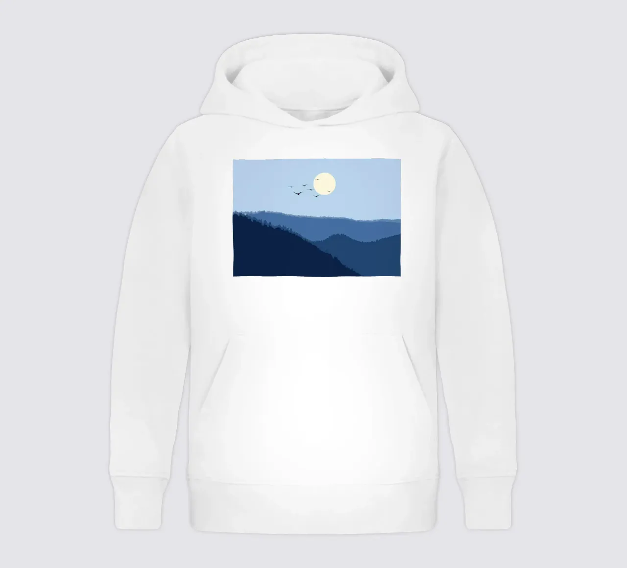 natura minimalista 2 felpa bambino con cappuccio da Bartosz Powalka
