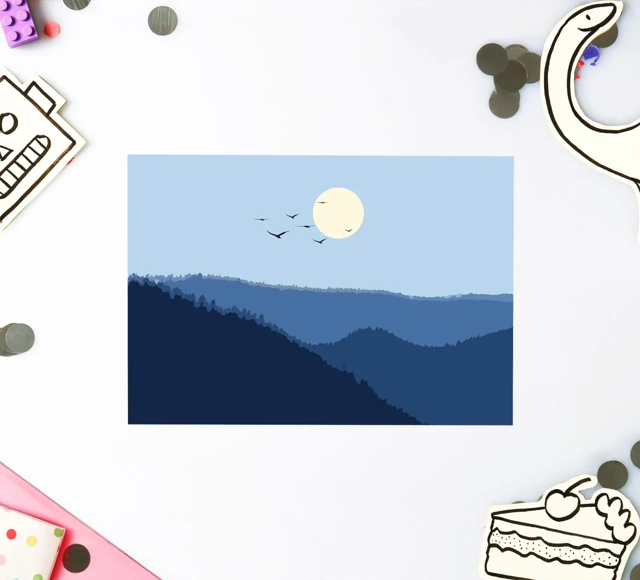 minimalist nature 2 sticker by Bartosz Powalka