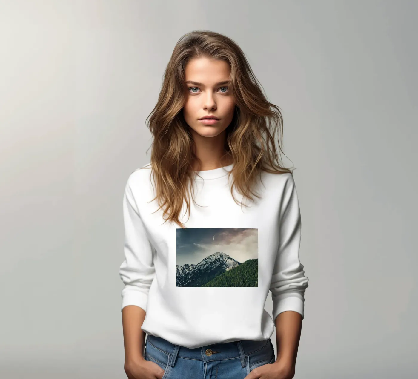 Dramatic Mountain sweatshirt by Matthew Katz