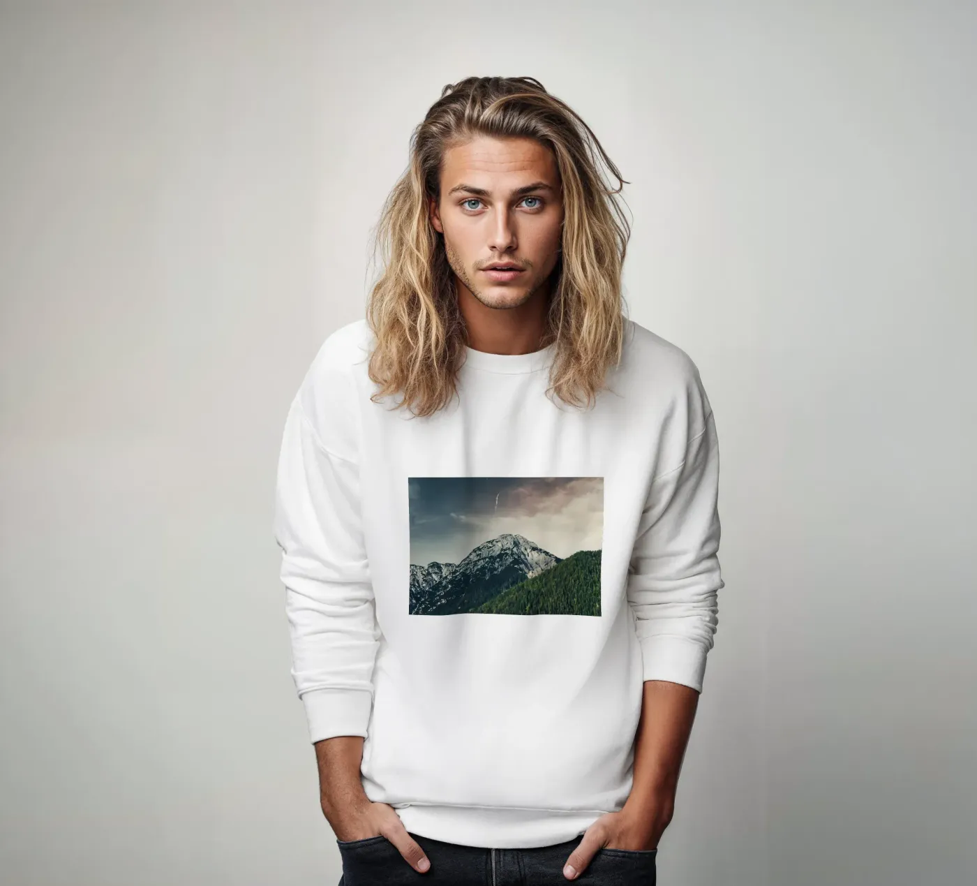 Dramatic Mountain sweatshirt by Matthew Katz