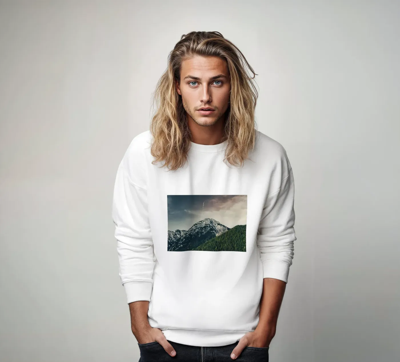 Dramatic Mountain sweatshirt by Matthew Katz