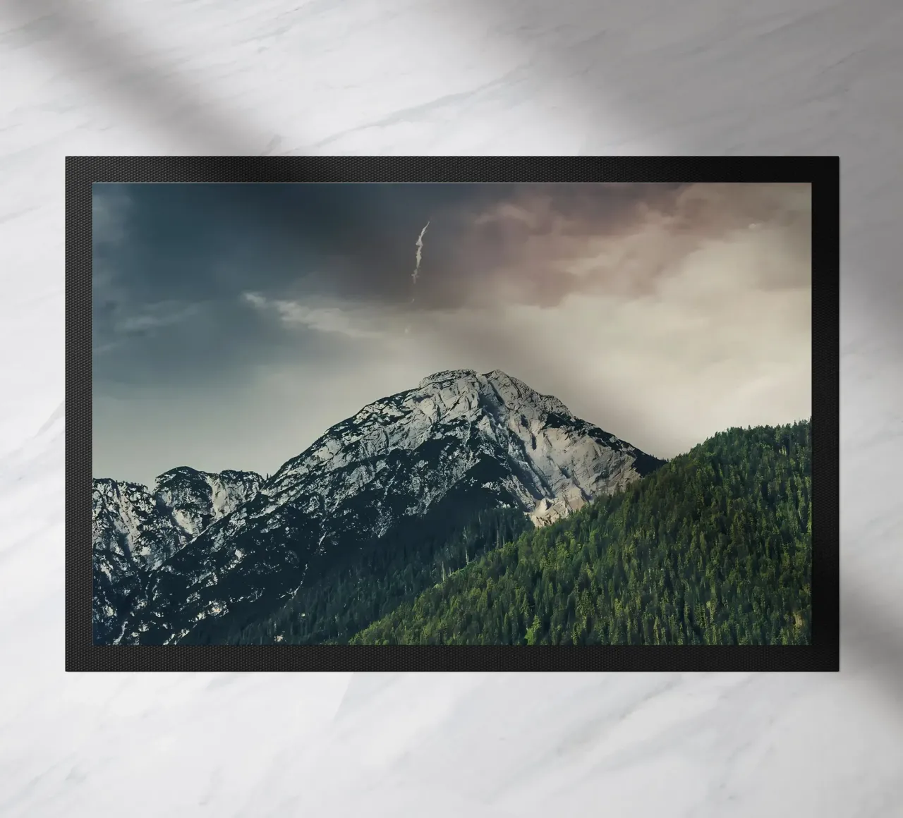 Dramatic Mountain doormat by Matthew Katz