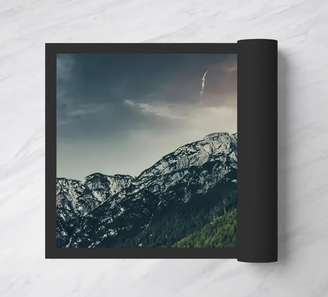 Dramatic Mountain doormat by Matthew Katz