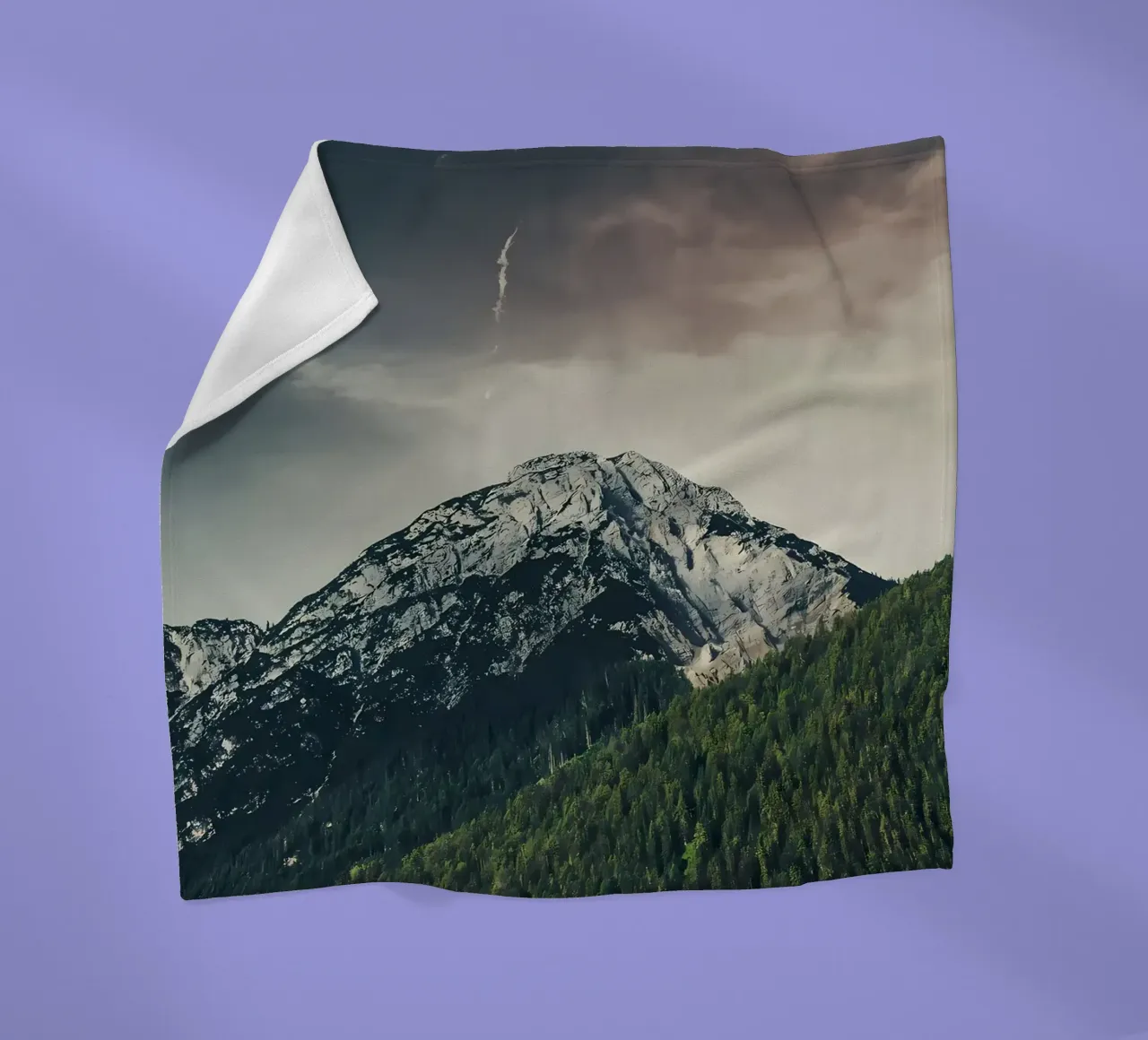 Dramatic Mountain fleece blanket by Matthew Katz