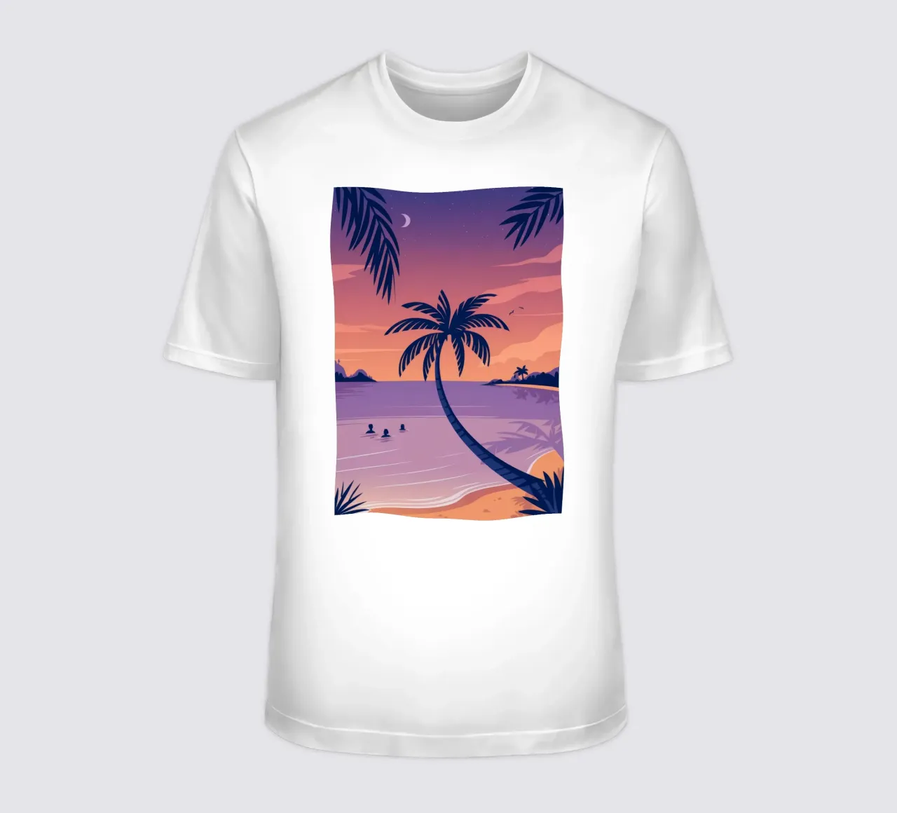Serenità del tramonto tropicale t-shirt da Nebula Verse