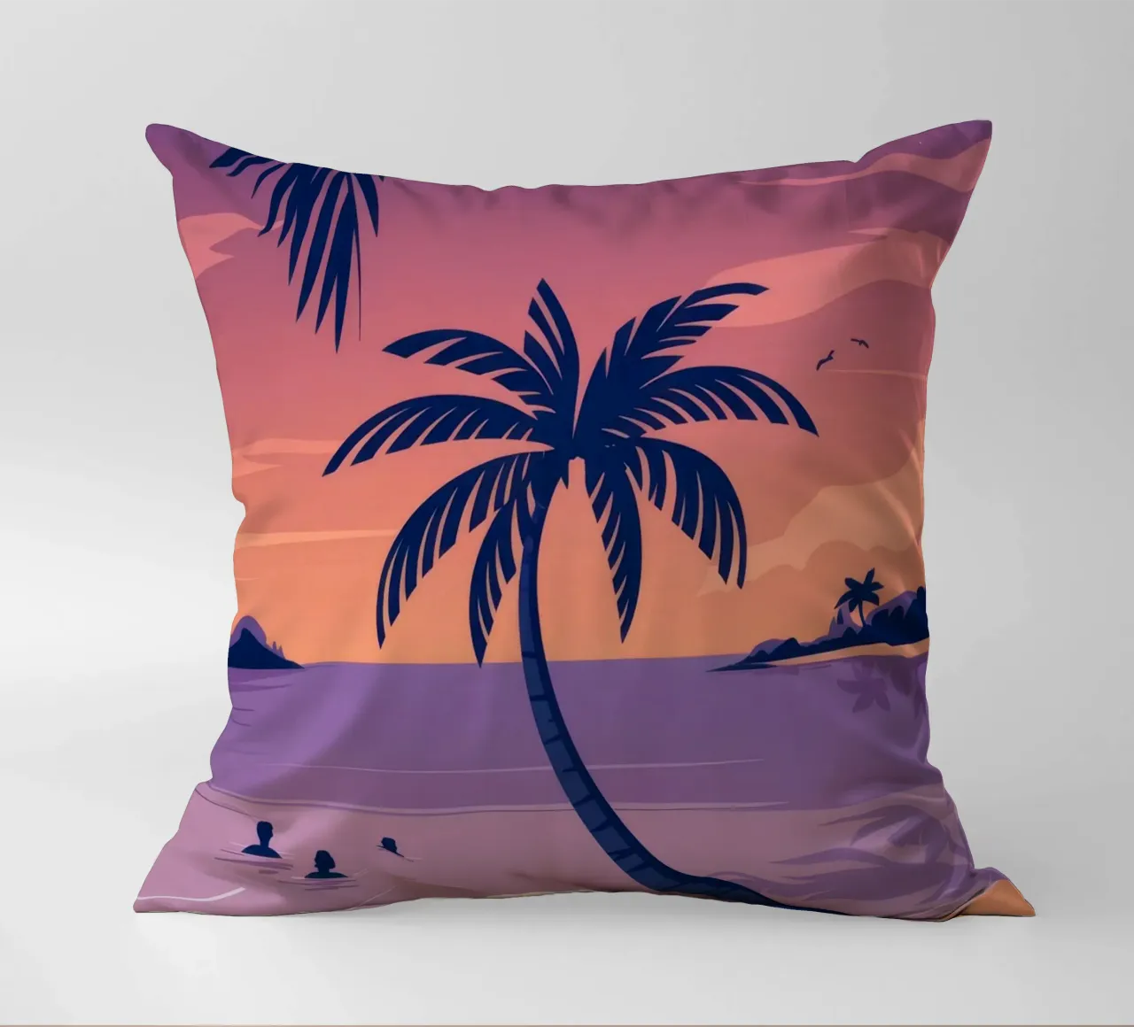 Coucher de soleil tropical Sérénité coussin de Nebula Verse