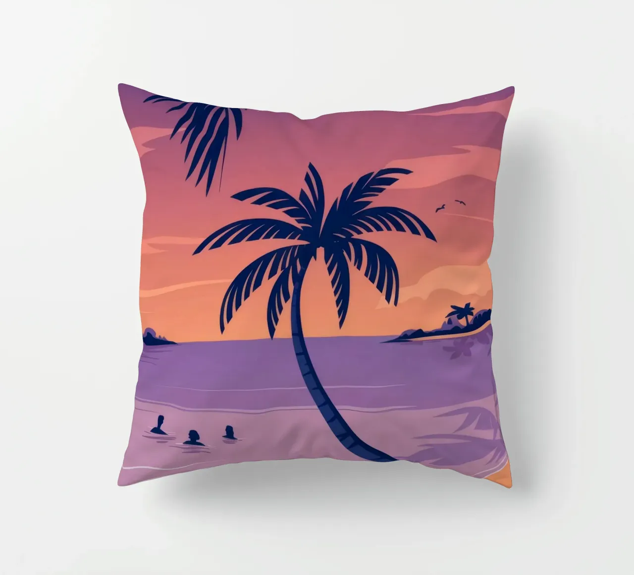 Coucher de soleil tropical Sérénité coussin de Nebula Verse