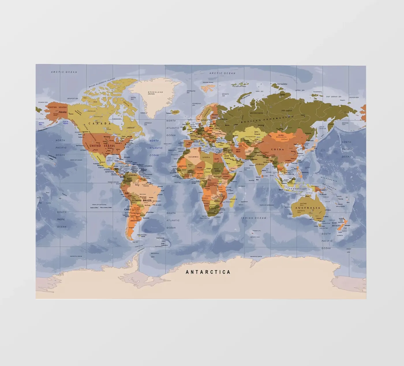 World map pellicola backlit da Aiden Garcia