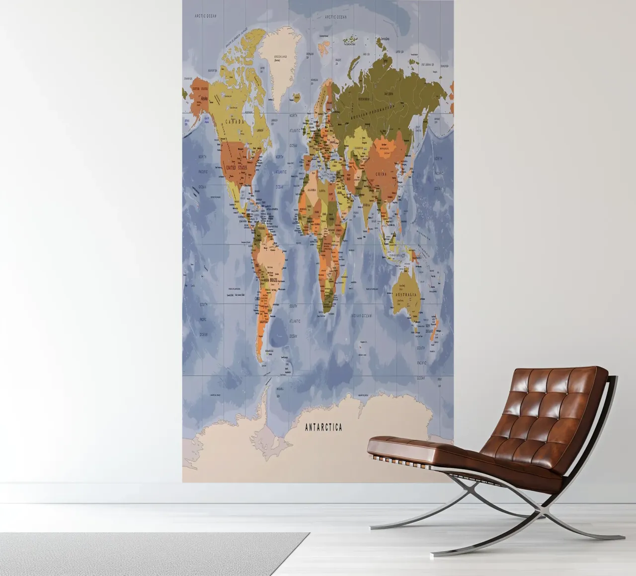 Wereldkaart fotobehang van Aiden Garcia