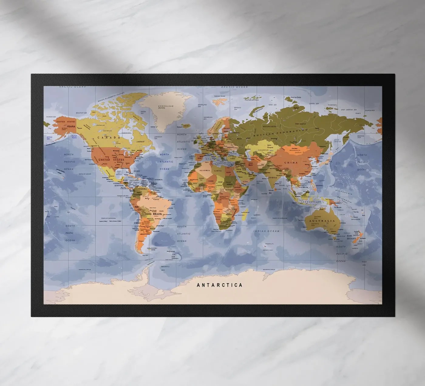 Carte du monde paillasson de Aiden Garcia