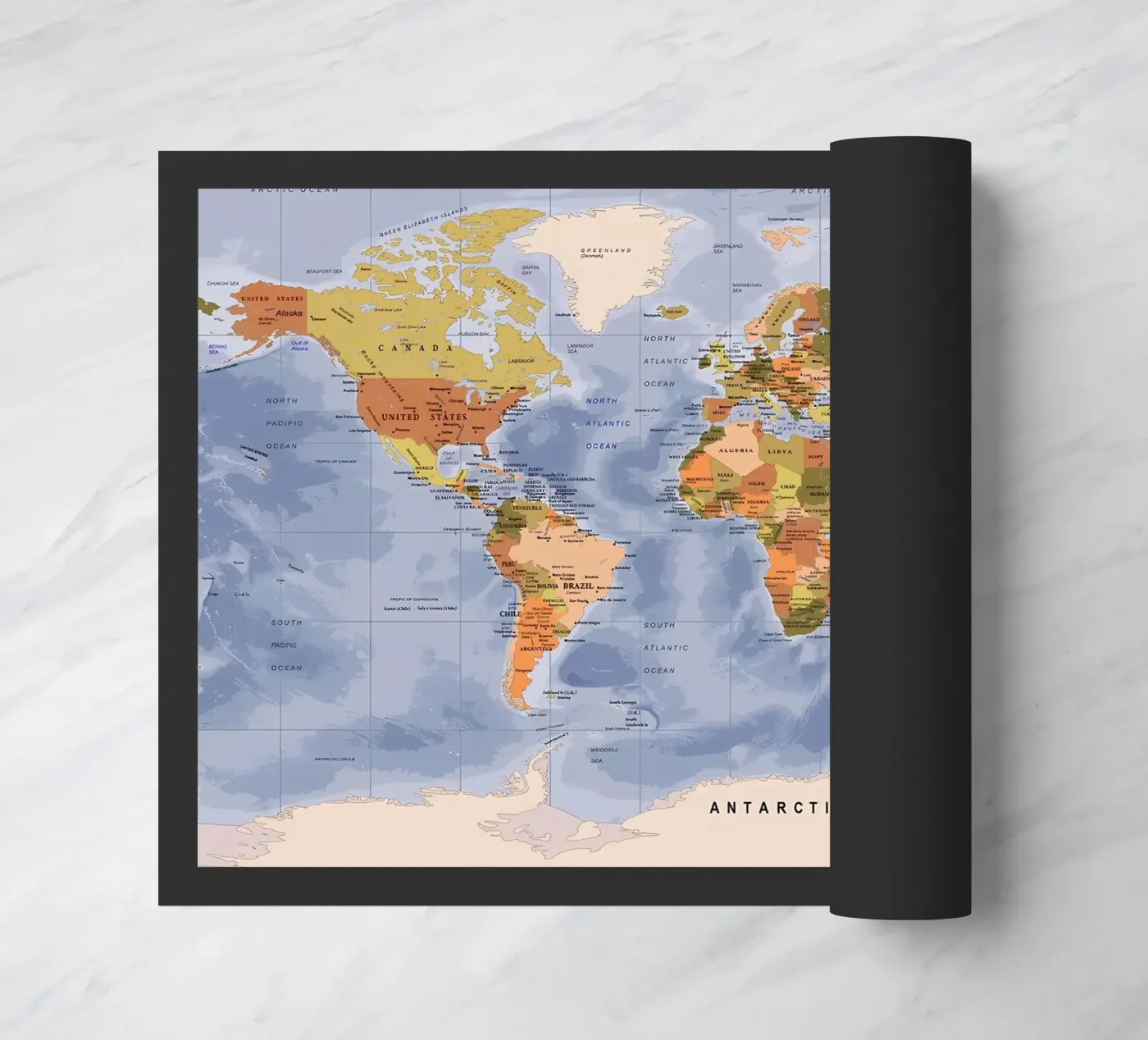 World map doormat by Aiden Garcia