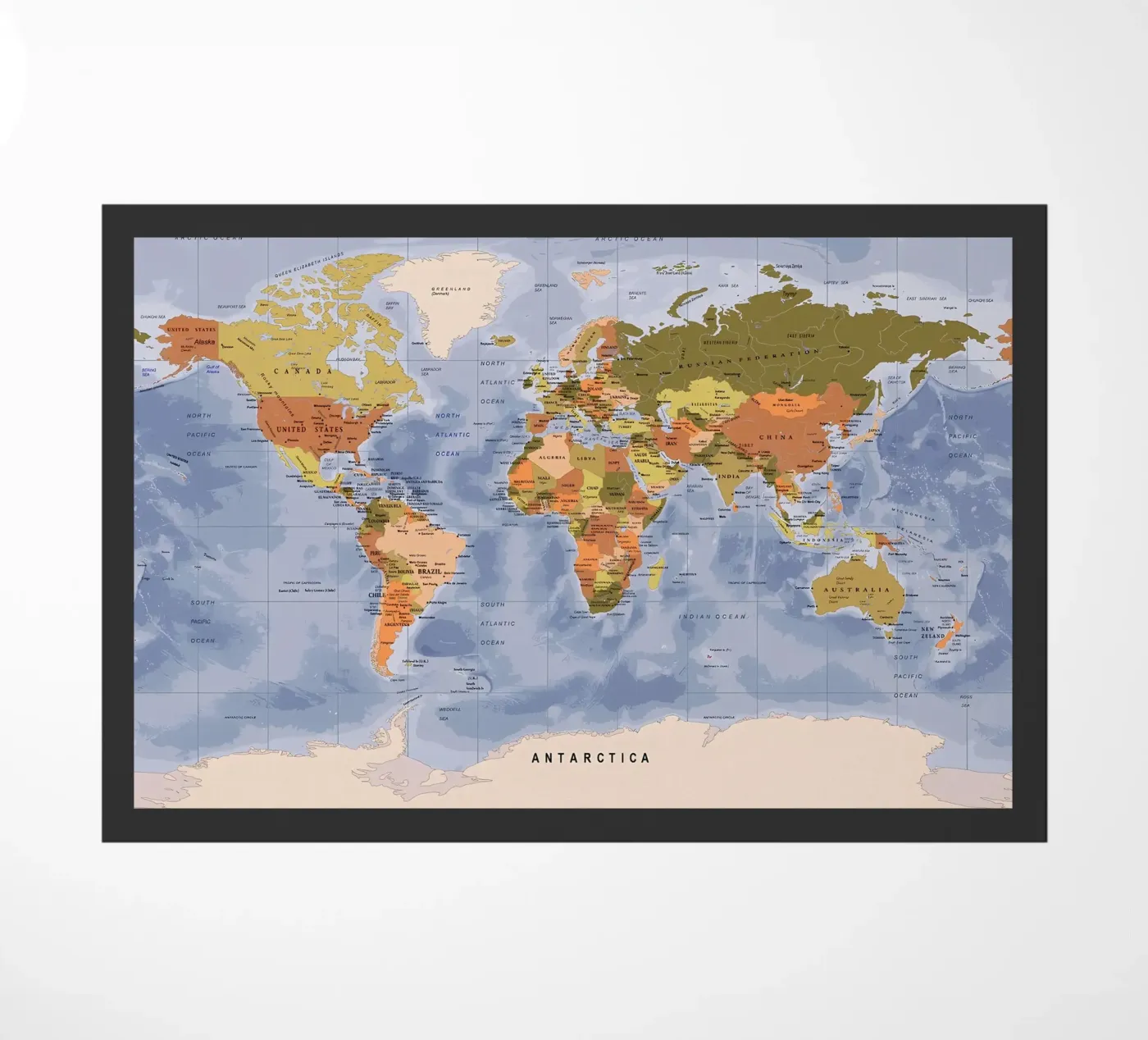 World map doormat by Aiden Garcia