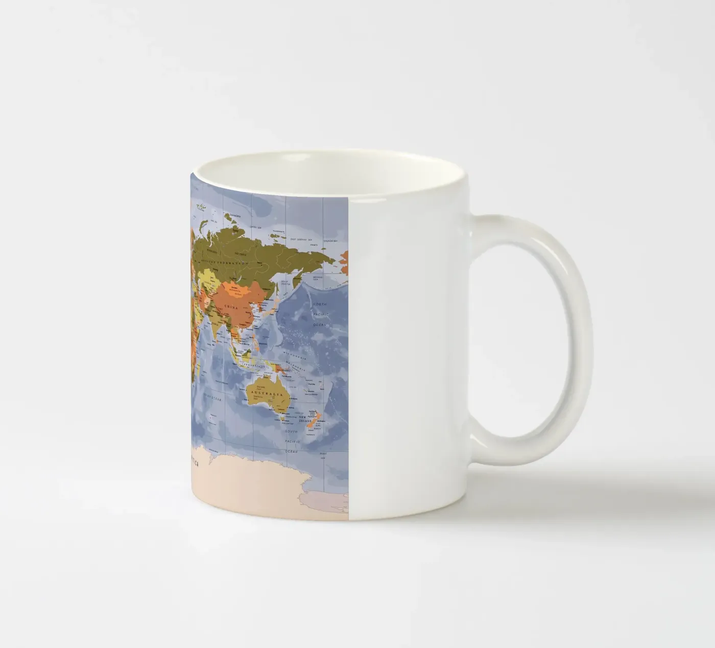 World map ceramic mug by Aiden Garcia