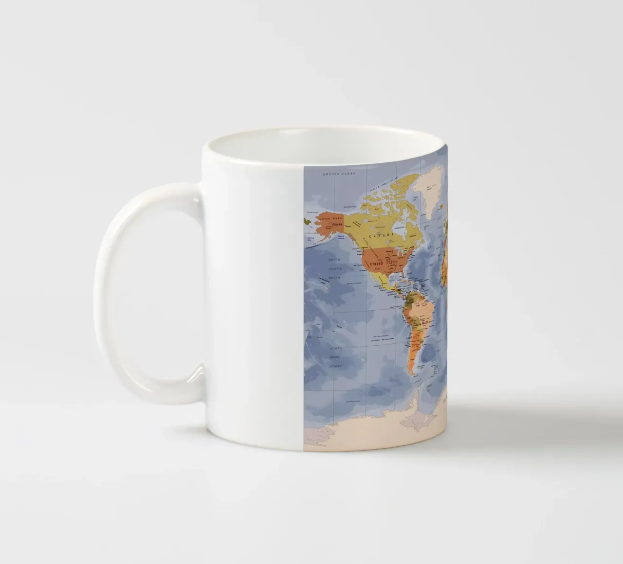 Mappa del mondo tazza in ceramica da Aiden Garcia