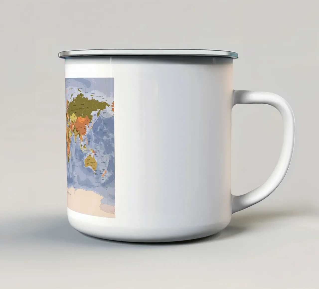 Mappa del mondo tazza in smalto da Aiden Garcia