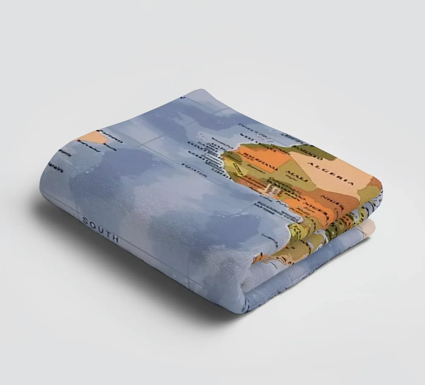 World map towel by Aiden Garcia