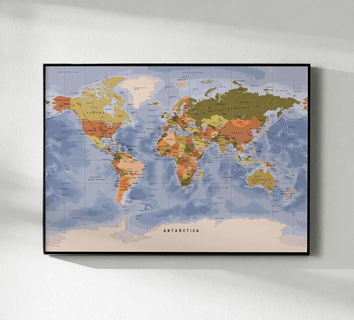 World map Acryl-Glas von Aiden Garcia