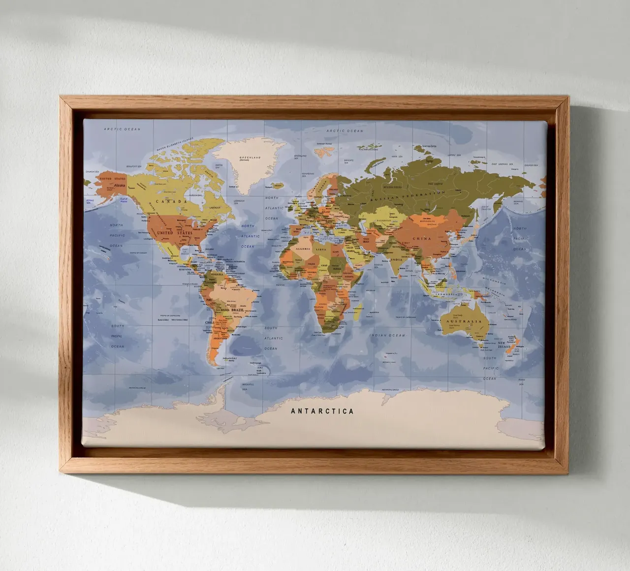 Mappa del mondo tela da Aiden Garcia