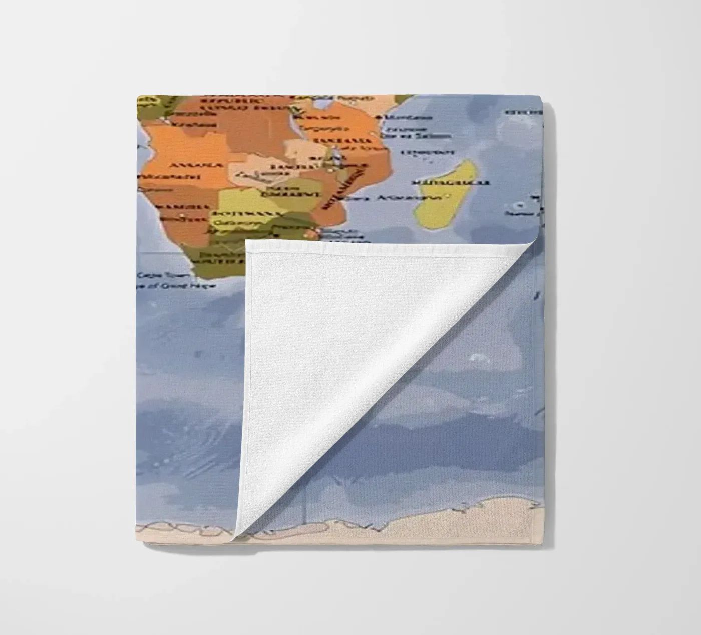 World map beach towel by Aiden Garcia